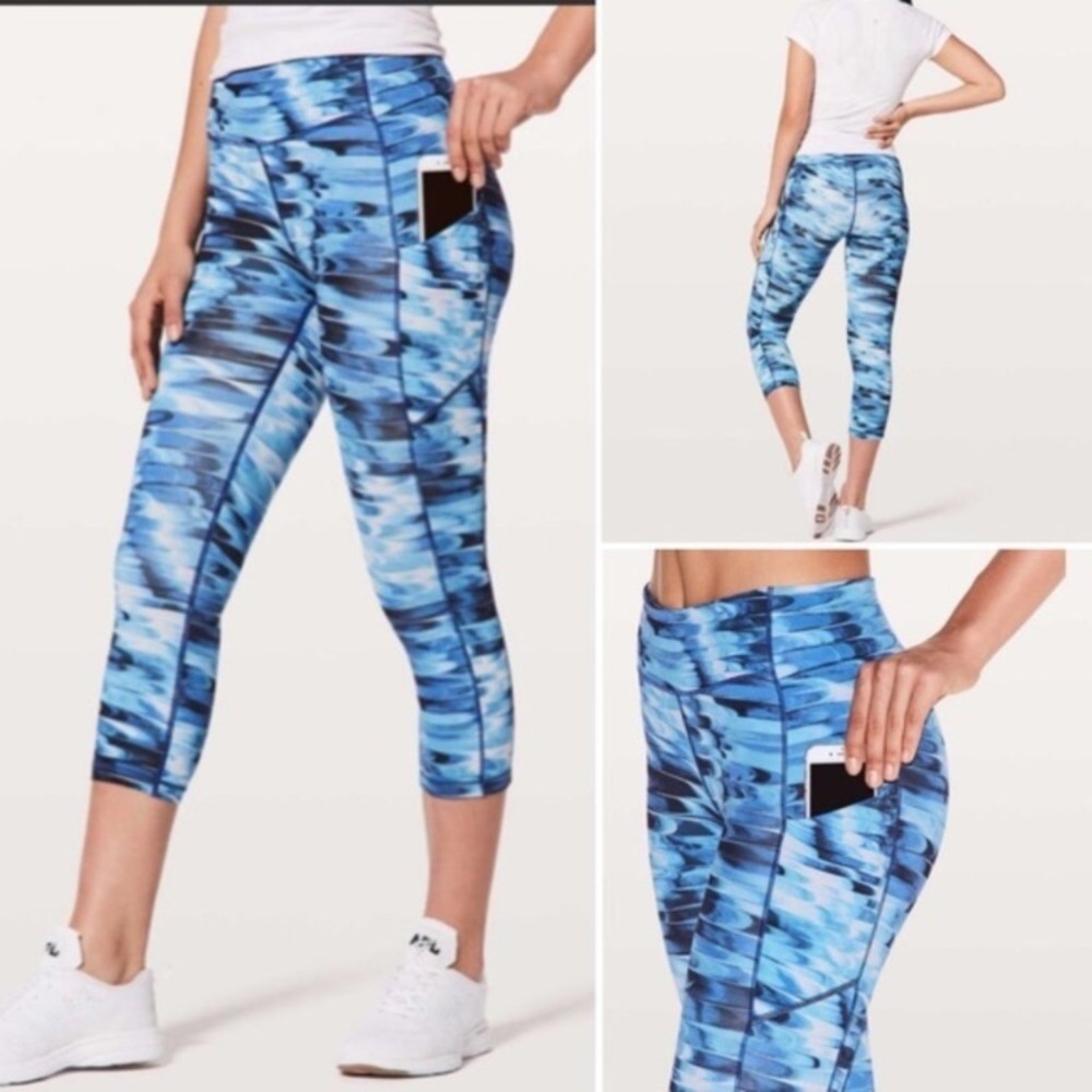 Lululemon Speed Up Crop 21" Tidal Multi 9A.